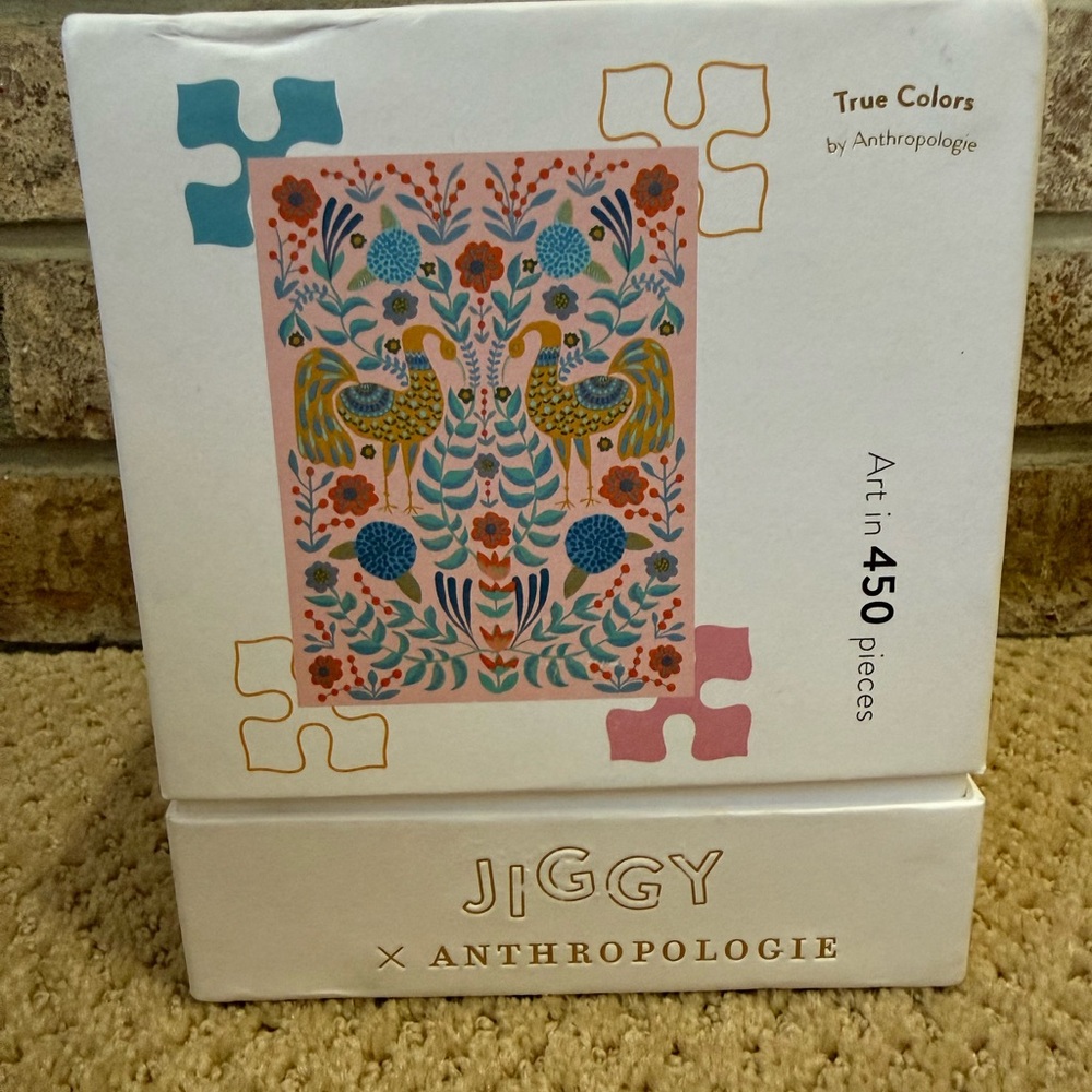 Anthropologie Puzzle in Pink, Teal, Yellow, Blue